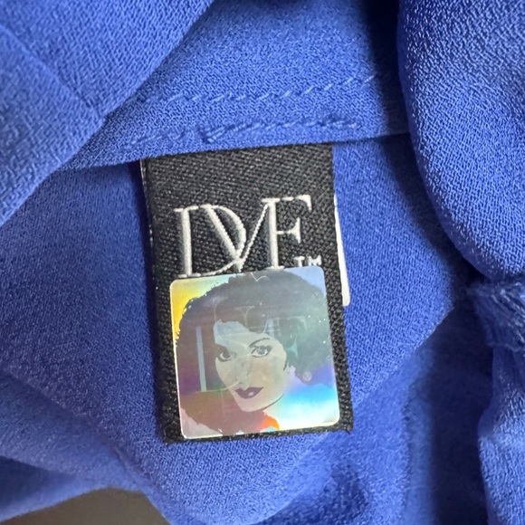 DVF Diane Von Furstenberg REARA Sleeveless Silk‎ Mini Dress Olympic Blue Size 0 - Picture 13 of 15